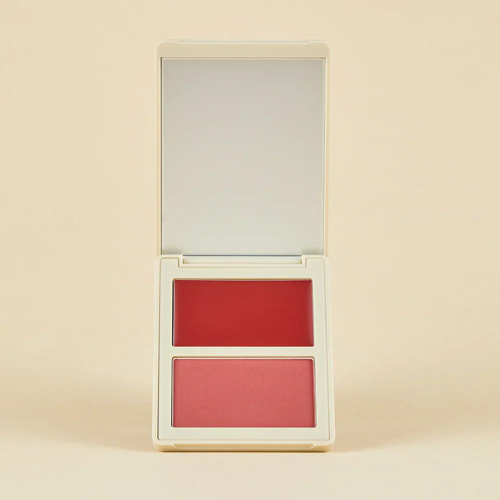 Dúo de Rubores en Crema Atenea | Paleta Compacta con Espejo | NIGHT CHERRY 1