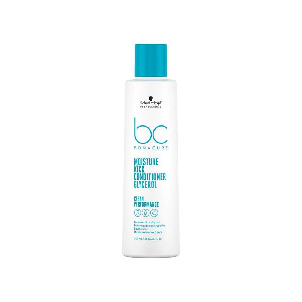 Acondicionador Schwarzkopf BC Bonacure Moisture Kick con Glicerol (200ml) | Hidratación Profesional para Cabello Normal a Seco