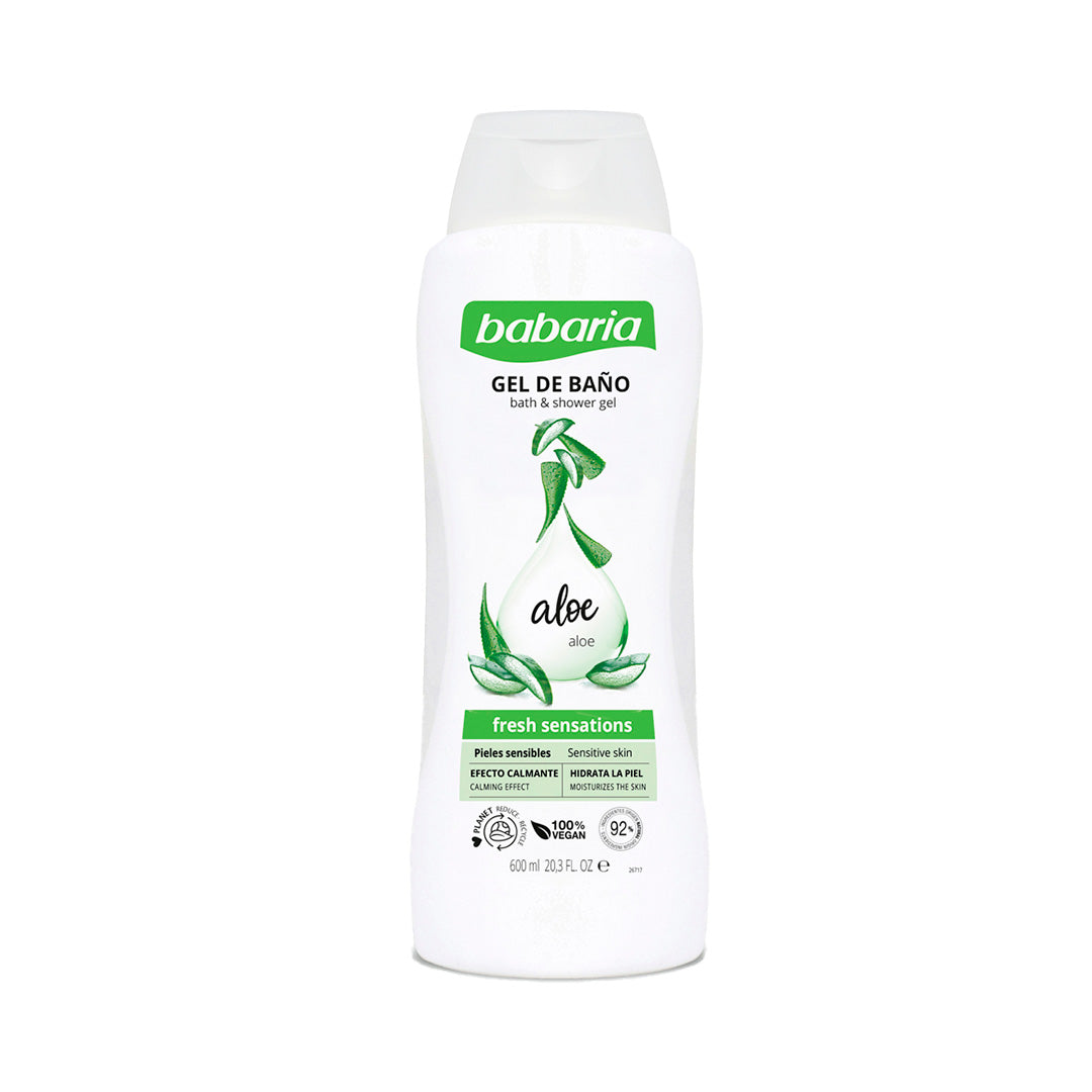 Babaria Gel de Baño Aloe Vera Fresh Sensation | Hidratación y Calma Diaria (600ml)