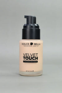 Base de Maquillaje Dolce Bella Velvet Touch | Tono 1 | Acabado Profesional y Textura Sedosa