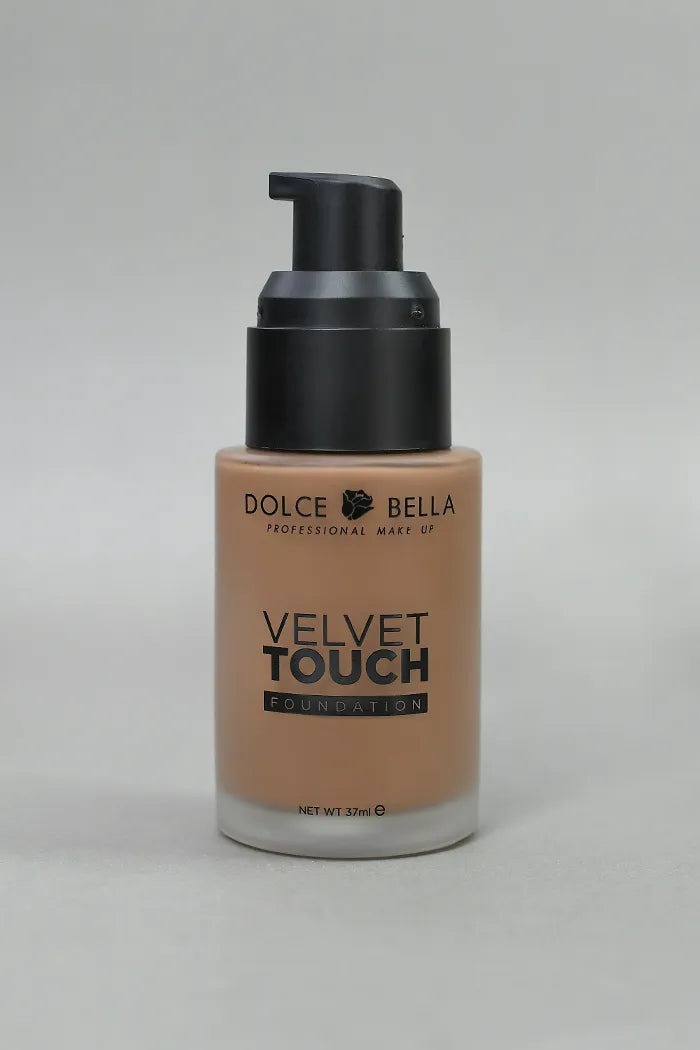 Base de Maquillaje Dolce Bella Velvet Touch | Tono 8 | Acabado Profesional y Textura Sedosa