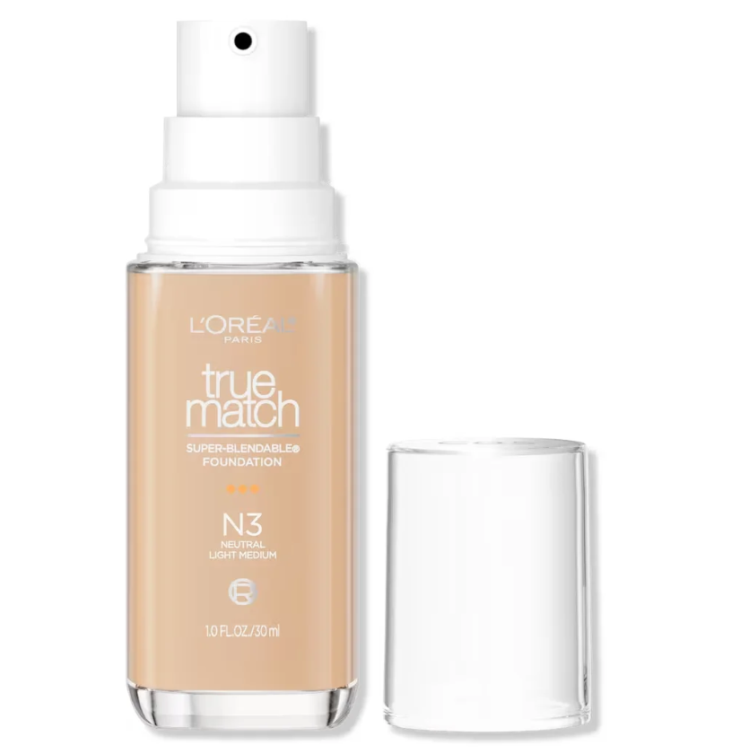 Base de Maquillaje L'Oréal True Match | Tono N3 | Acabado Natural e Hidratante | 30 ml