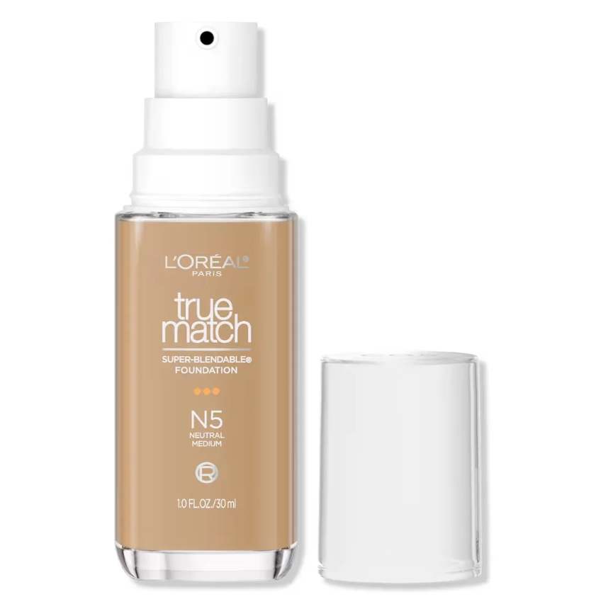 Base de Maquillaje L'Oréal True Match | Tono N5 | Acabado Natural e Hidratante | 30 ml