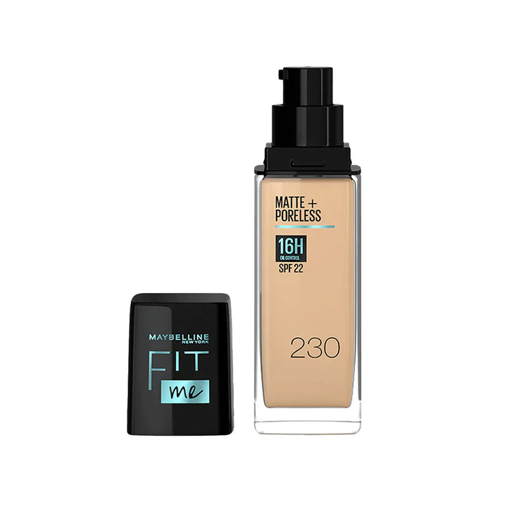 Base de Maquillaje Maybelline Fit Me Matte + Poreless | Tono 230 | 16H Control de Grasa y SPF 22