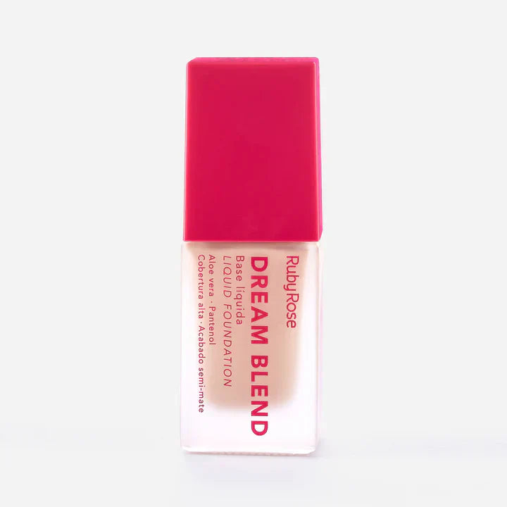 Base Líquida Ruby Rose Dream Blend F02 | Alta Cobertura y Acabado Semi-mate | 02