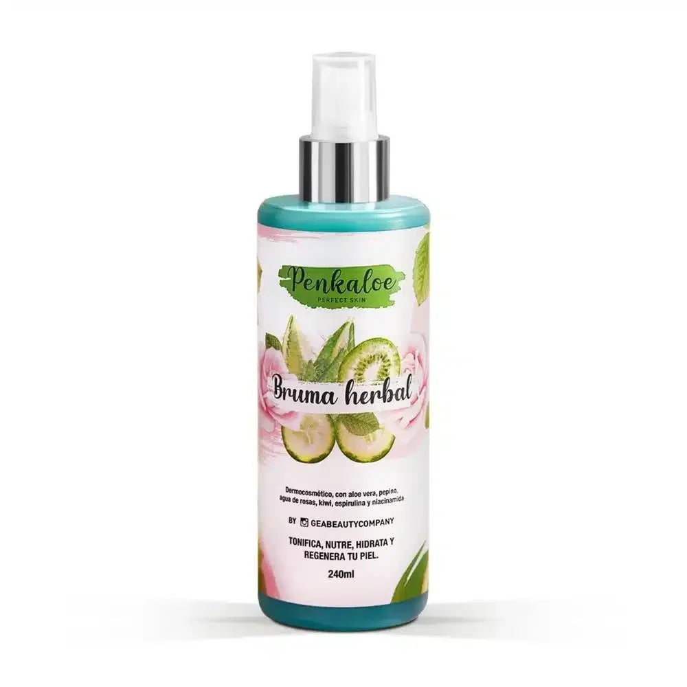Bruma Herbal Penkaloe | Con Aloe Vera, Pepino, Agua de Rosas, Kiwi, Espirulina y Niacinamida | 240 ml