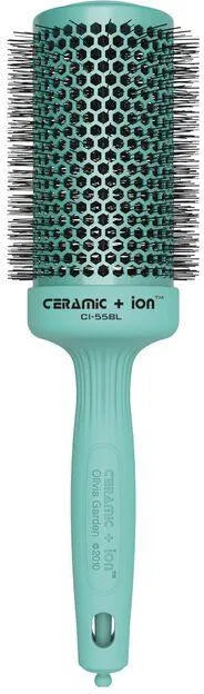 Cepillo Profesional Olivia Garden Ceramic + Ion Blossom Turquoise CI-55BL | Acabado Brillante y Sin Frizz