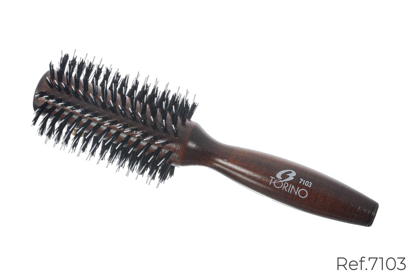 Cepillo Redondo de Madera Profesional Torino Ref. 7103 – Ideal para Brushing y Volumen