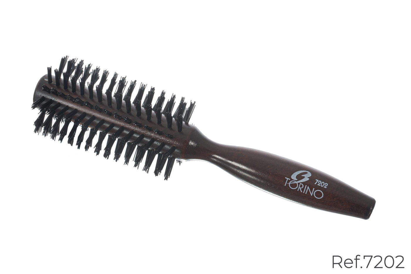 Cepillo Redondo Profesional Torino Ref. 7202 | Madera de Alta Calidad para Brushing