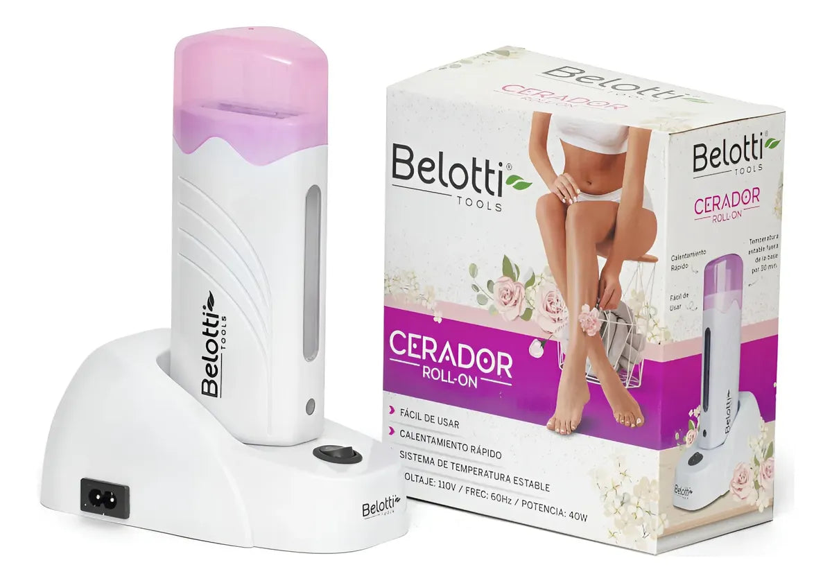 Cerador Roll-On Profesional Belotti Tools | Calentador de Cera Depilatoria con Base de Carga