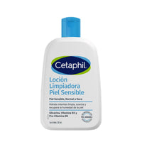Cetaphil Loción Limpiadora Piel Sensible 236 mL - Limpiador Facial Suave para Piel Normal a Seca