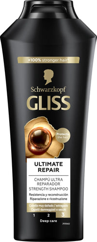 Champú Schwarzkopf Gliss Ultimate Repair | Ultra Reparador para Cabello Muy Dañado | 400ml