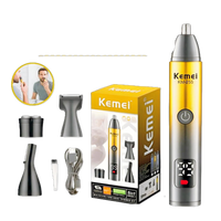 Cortadora de Vello Nasal y Kit de Aseo Kemei KM-255: Precisión Completa 4 en 1