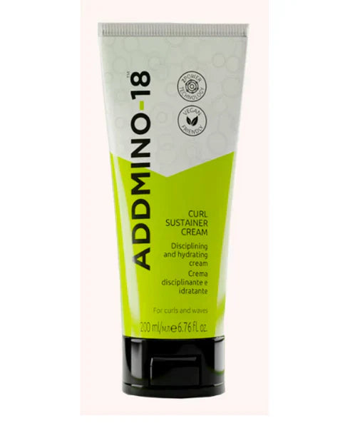 Crema Disciplinante e Hidratante Addmino-18 | Curl Sustainer Cream | Para Rizos y Ondas, 200 ml
