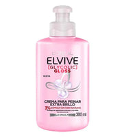 Crema para Peinar L'Oréal Elvive Glycolic Gloss | Brillo Extra para Cabello Opaco (300ml)