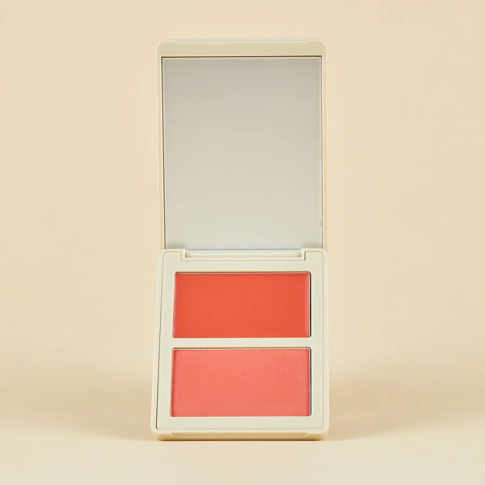 Dúo de Rubores en Crema Atenea | Paleta Compacta con Espejo | ORANGE WEEKEND