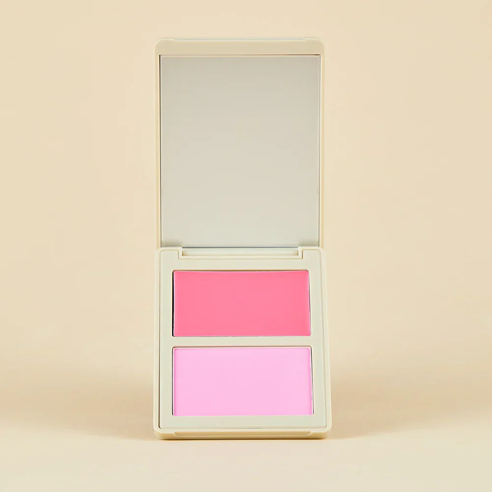 Dúo de Rubores en Crema Atenea | Paleta Compacta con Espejo | PINK CRUSH