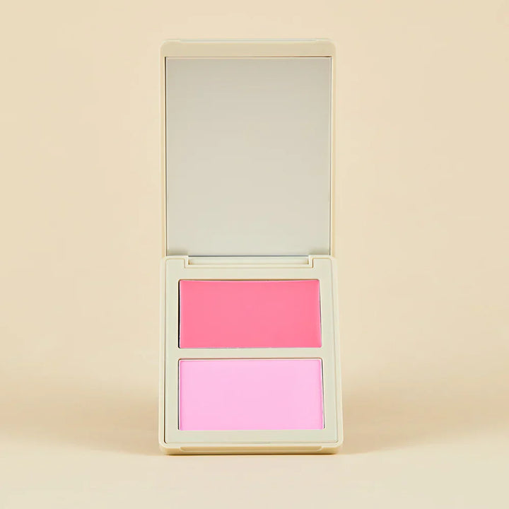 Dúo de Rubores en Crema Atenea | Paleta Compacta con Espejo | PINK CRUSH