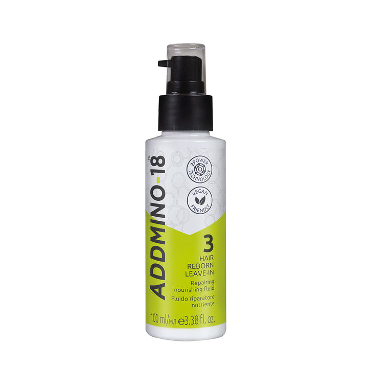 Fluido Reparador Nutriente Addmino-18 | Hair Reborn Leave-in | Vegano, 100 ml