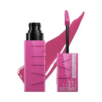 Labial Líquido Maybelline Super Stay Vinyl Ink | Tono Edgy 165 | Acabado Vinilo de Larga Duración