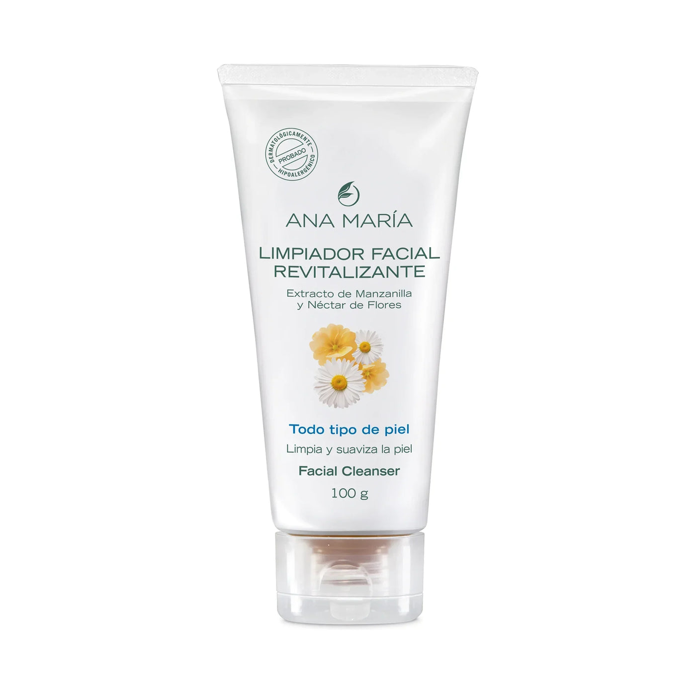 Limpiador Facial Revitalizante Ana María | Extracto de Manzanilla y Néctar de Flores | 100 g