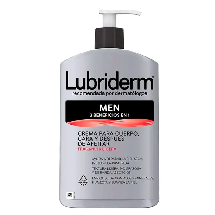 Lubriderm Men para Cuerpo, Cara y Después de Afeitar 400ml