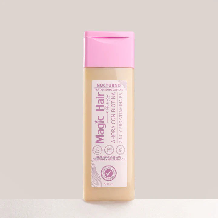 Magic Hair Tratamiento Capilar Nocturno 500 ml | Crema Reparadora Anticaída con Zinc y Pro-Vitamina B5