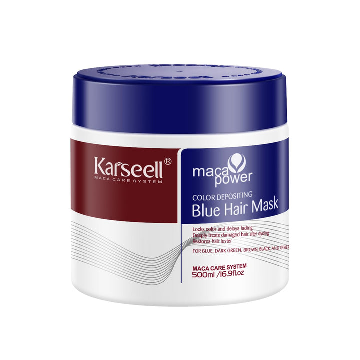 Mascarilla Capilar Karseell Collagen Azul | Tratamiento de Reparación Profunda | 500 ml