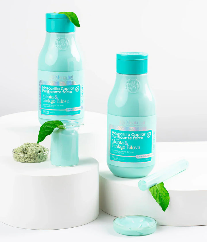 Mascarilla Capilar Purificante Menta & Ginkgo Biloba 550ml