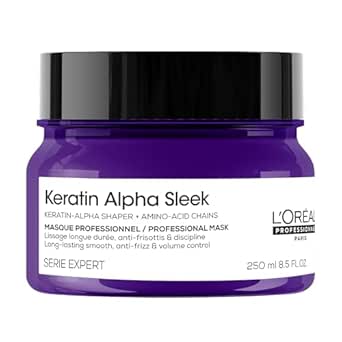 Mascarilla Profesional L'Oréal Serie Expert: Keratin Alpha Sleek (250ml)