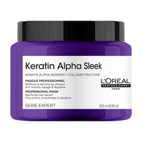 Mascarilla Profesional L'Oréal Serie Expert: Keratin Alpha Sleek | Formato de 500ml