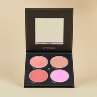Paleta de Rostro Atenea Glam Black | Blush e Iluminador | Acabado Profesional
