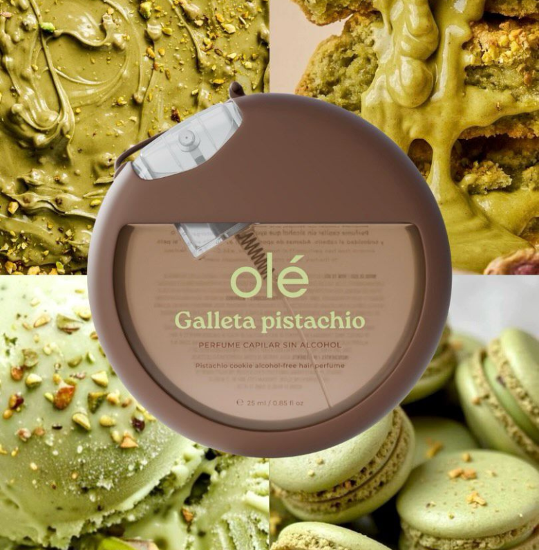 Perfume Capilar Olé | Fragancia Galleta de Pistacho | Sin Alcohol | 25 ml
