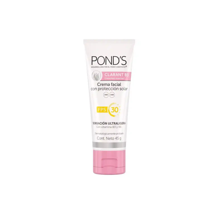 Pond's Crema Facial Clarant B3 Aclarante con Protección Solar FPS 30 | 45 g