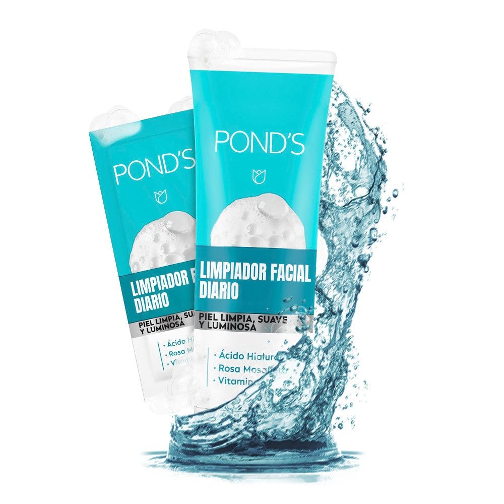 Pond's Limpiador Facial Diario - Espuma con Ácido Hialurónico (50 g)