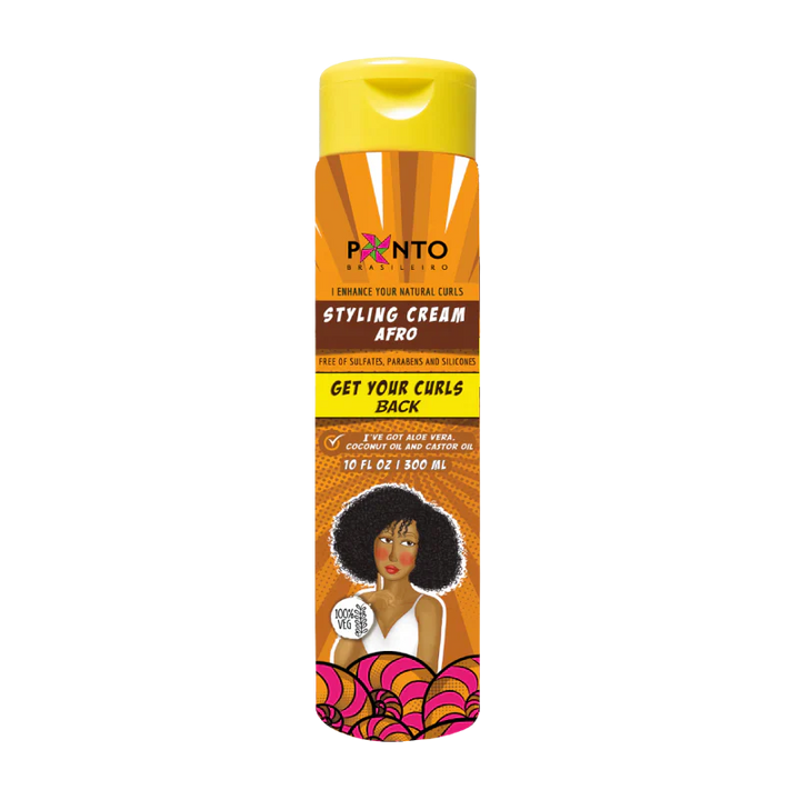 Ponto Brasileiro Styling Cream Afro – Crema de Peinar Definidora con Aceite de Coco y Ricino | 300ml