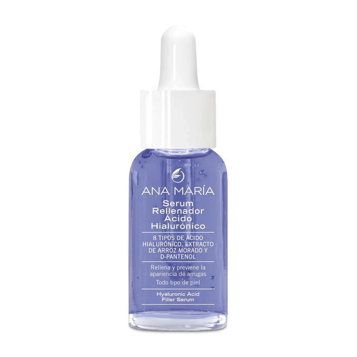 Serum Rellenador Ácido Hialurónico Ana María | 8 Tipos de Ácido Hialurónico, Arroz Morado y D-Pantenol