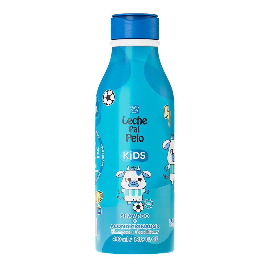Shampoo + Acondicionador 2 en 1 Leche Pal Pelo Kids | Cuidado Capilar para Niños | 440 ml