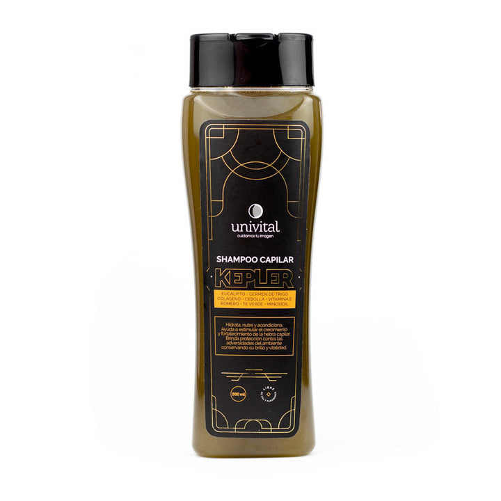 Shampoo Capilar Kepler Univital 500 ml: Fuerza, Crecimiento y Cuidado Avanzado para el Cabello del Hombre