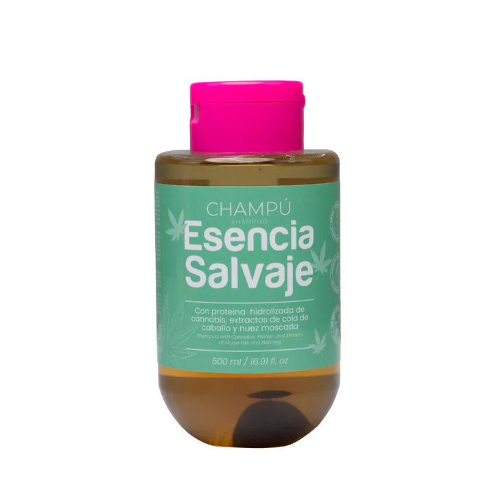 Shampoo con Cannabis, Cola de Caballo y Nuez - Esencia Salvaje | 500 ml