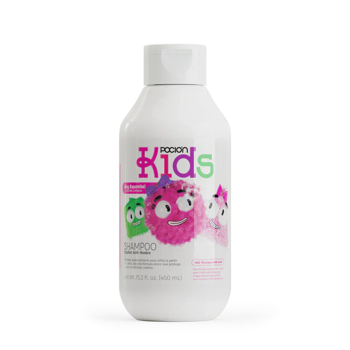 Shampoo Infantil Poción Kids Anti-Nudos | Cuidado Suave y Brillante | 450 ml