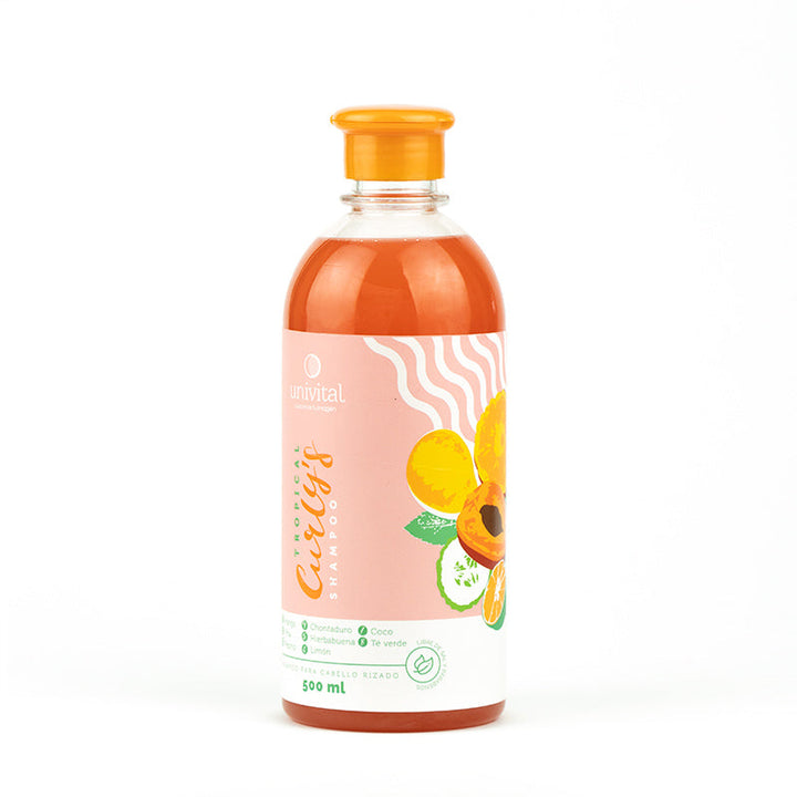 Shampoo Tropical Curly's Univital 500 ml: Nutrición y Vitalidad para tus Rizos y Afro
