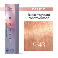 TINTE ILLUMINA COLOR 9/43 RUBIO ROJIZO DORADO ULTRA CLARO
