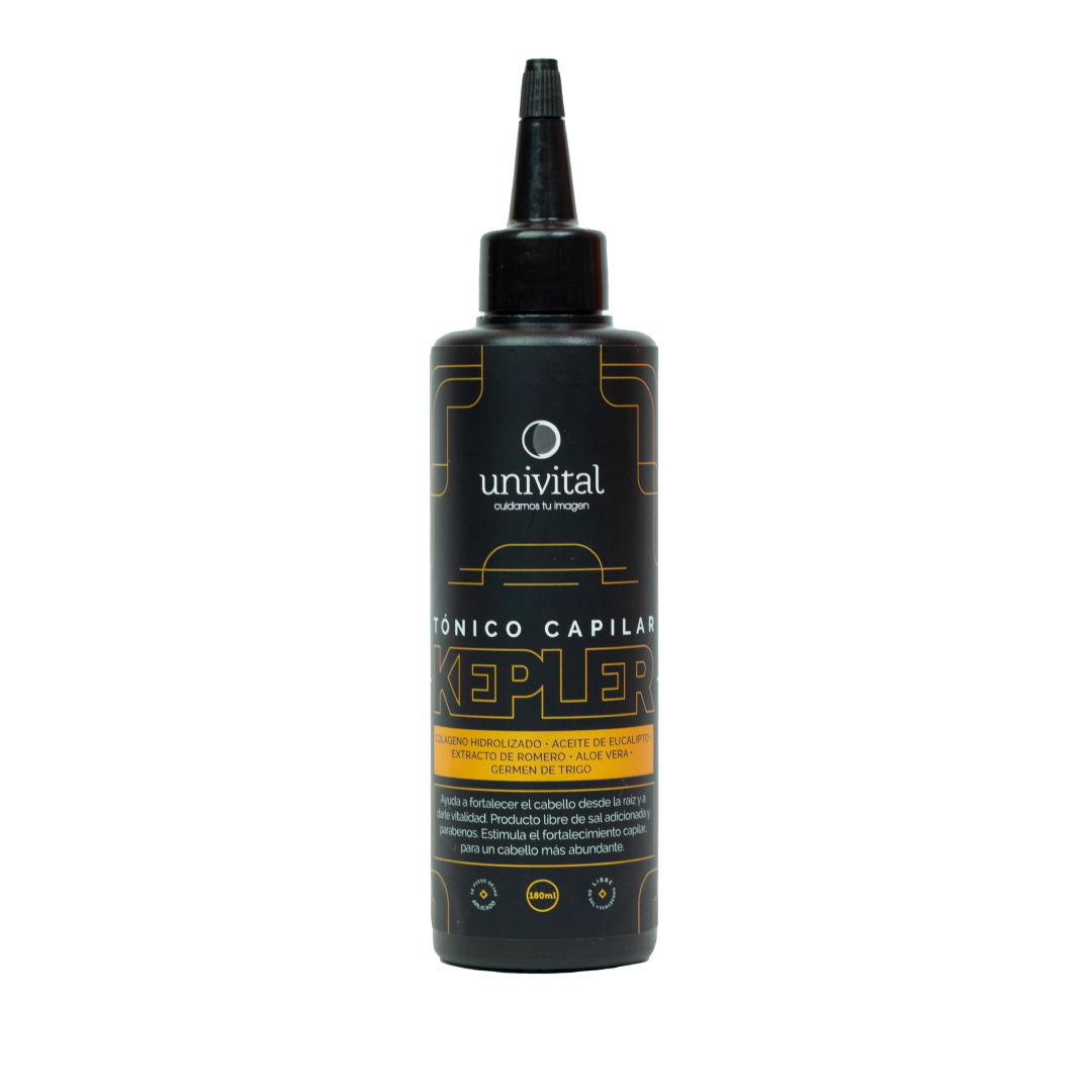 Tónico Capilar Kepler Univital 180ml: Estímulo, Fuerza y Densidad desde la Raíz