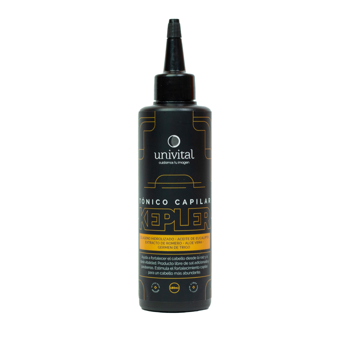 Tónico Capilar Kepler Univital 180ml: Estímulo, Fuerza y Densidad desde la Raíz