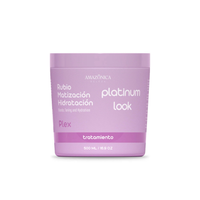 Tratamiento Matizante Platinum Look Amazônica Beleza 500ml – Corrección de Color para Rubios con Tecnología Plex